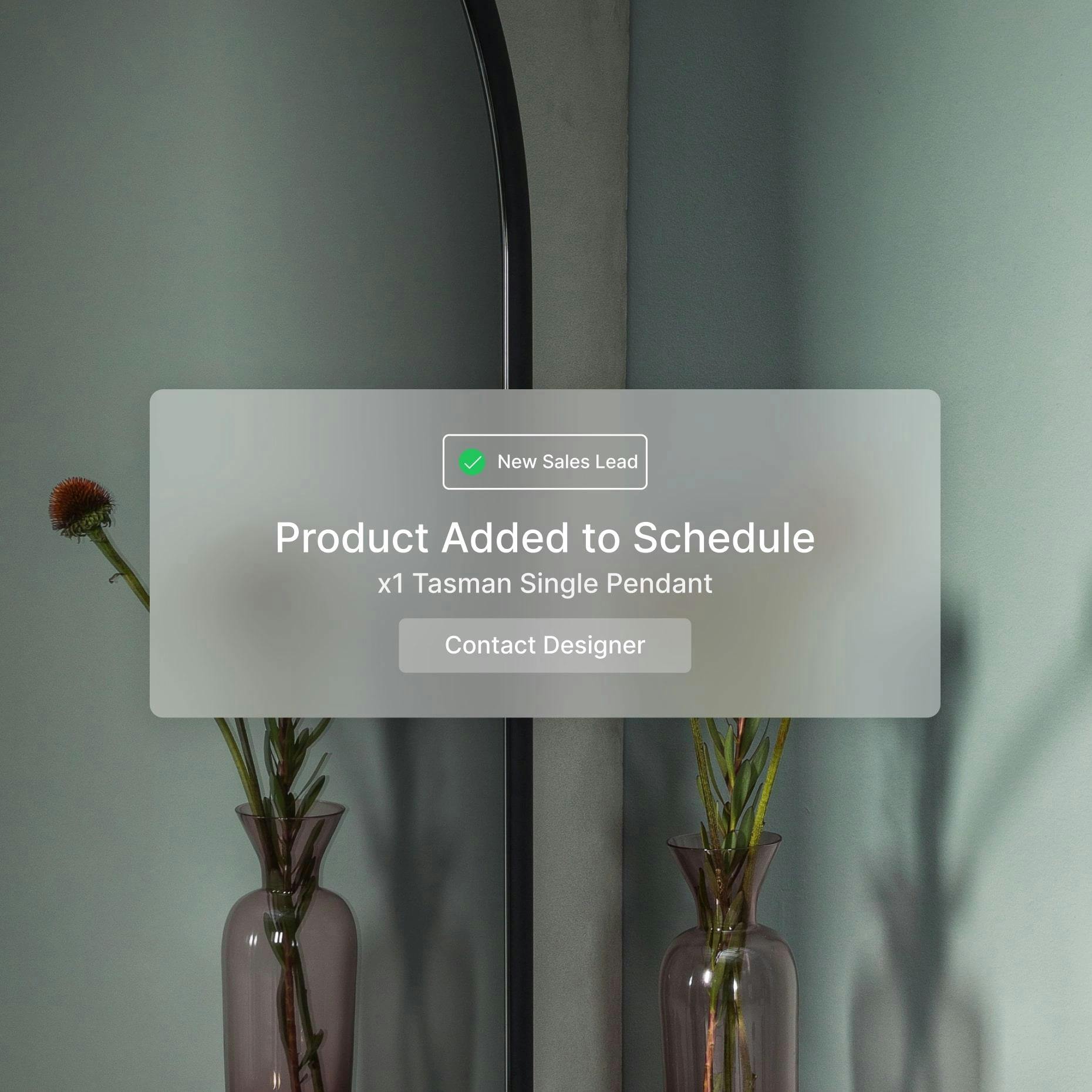 Stay in the loop. Real-time notifications every time your product is specified, right in Programa.